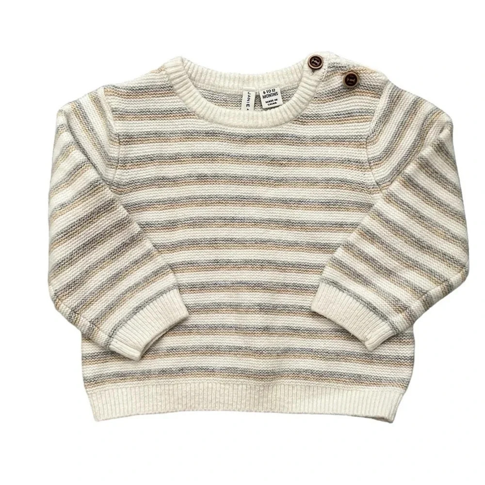 Like New Janie and Jack Striped Knit Sweater